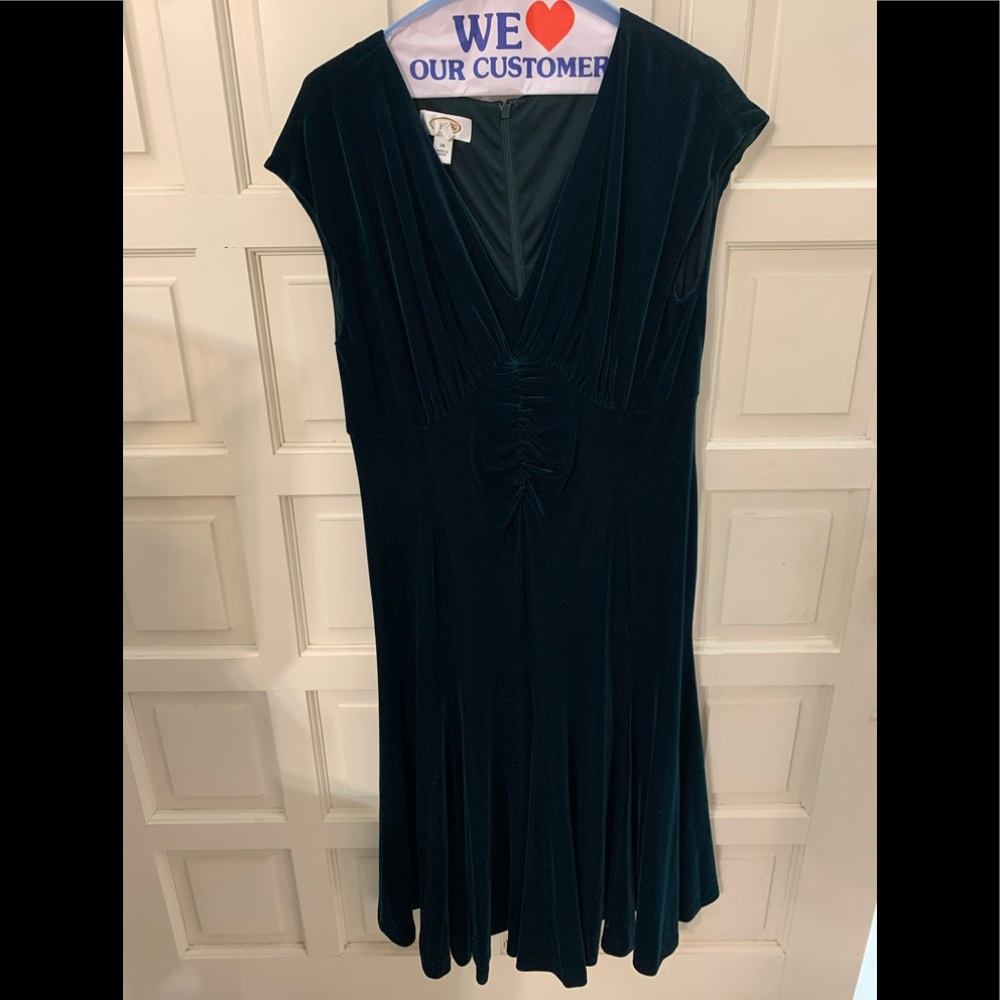 Talbots Green Velvet Dress